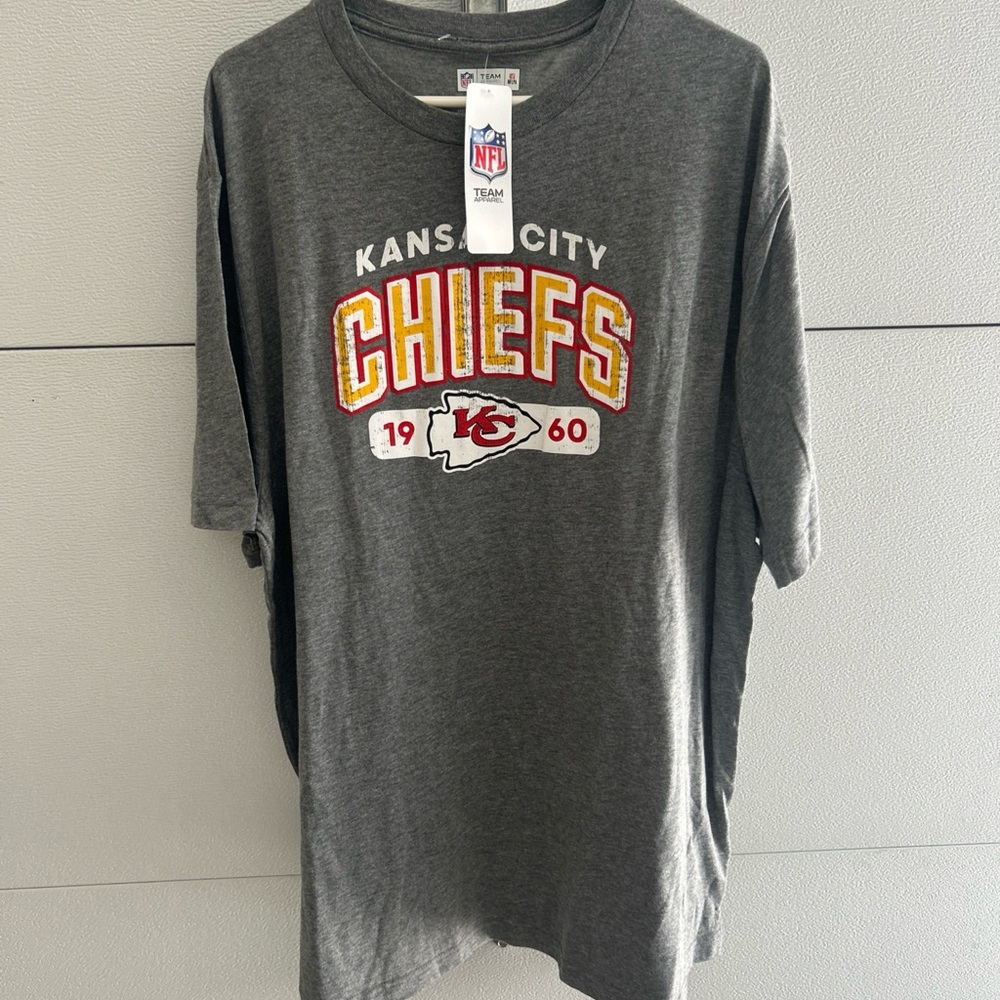 NFL Apparel Kansas City Chiefs Gray T-Shirt 1960 Men’s 2XL NWT